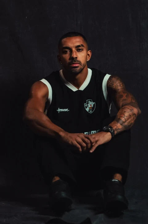Regata Retro Approve X Vasco Faixa Preta Preto