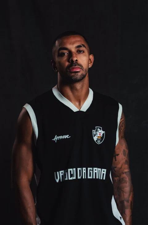 Regata Retro Approve X Vasco Faixa Preta Preto