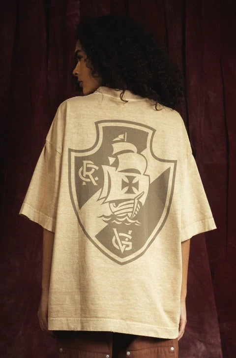 Camiseta Huge Approve X Vasco III Bege