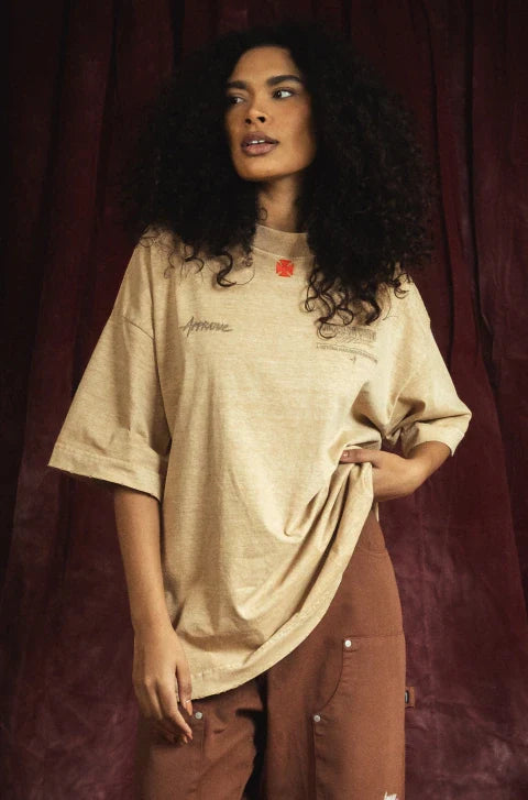 Camiseta Huge Approve X Vasco III Bege