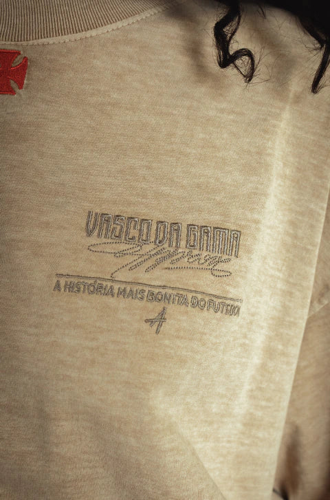 Camiseta Huge Approve X Vasco III Bege
