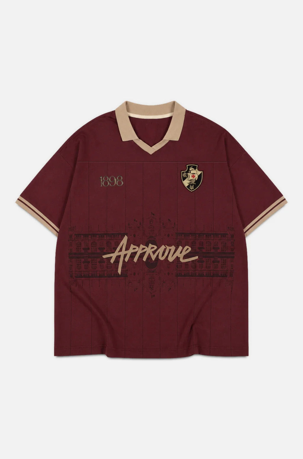 Camiseta Huge Polo Approve X Vasco III Bordô 1898