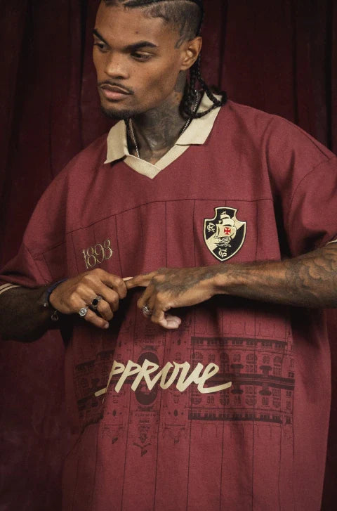 Camiseta Huge Polo Approve X Vasco III Bordô 1898