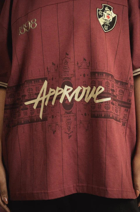 Camiseta Huge Polo Approve X Vasco III Bordô 1898